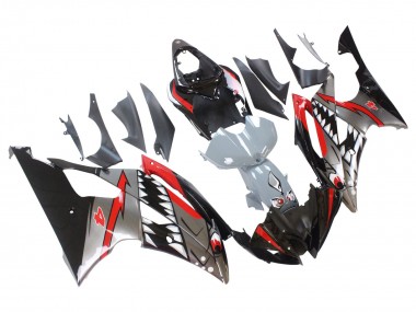 Compra Carenados Moto Yamaha YZF 600 R6 2008-2016 - Plata Negro Rojo Tiburón 4