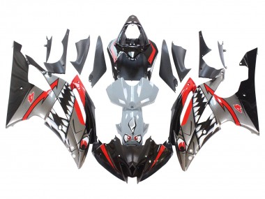 Compra Carenados Moto Yamaha YZF 600 R6 2008-2016 - Plata Negro Rojo Tiburón 4