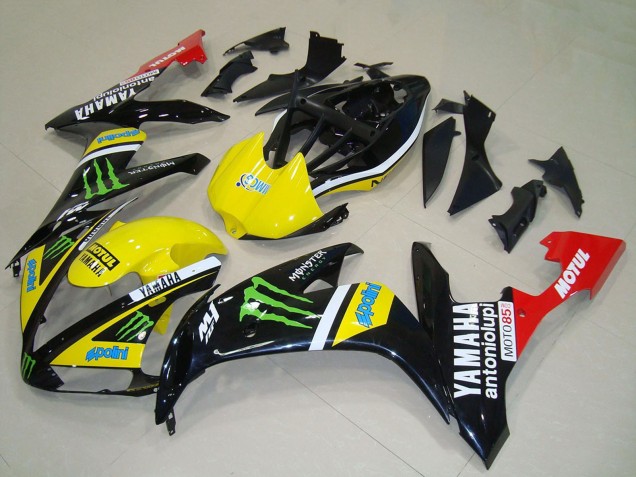 Compra Carenados Moto Yamaha YZF R1 2004-2006 - Amarillo Blanco Negro Rojo Verde Monstruo Rojo Blanco Motul