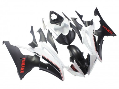 Compra Carenados Moto Yamaha YZF 600 R6 2008-2016 - Blanco Negro Mate Rojo Calcomanías