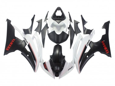 Compra Carenados Moto Yamaha YZF 600 R6 2008-2016 - Blanco Negro Mate Rojo Calcomanías