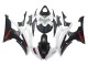 Compra Carenados Moto Yamaha YZF 600 R6 2008-2016 - Blanco Negro Mate Rojo Calcomanías