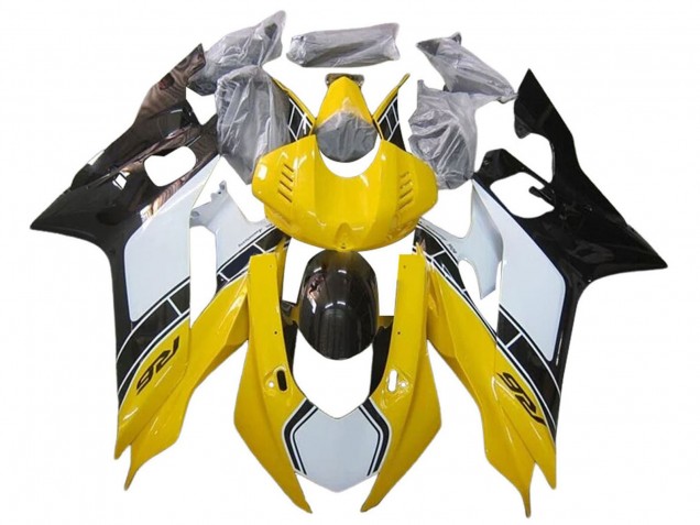 Compra Carenados Moto Yamaha YZF 600 R6 2017-2025 - Blanco Amarillo Negro Brillante
