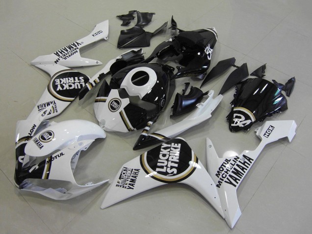 Compra Carenados Moto Yamaha YZF R1 2007-2008 - Blanco Negro Lucky Strike