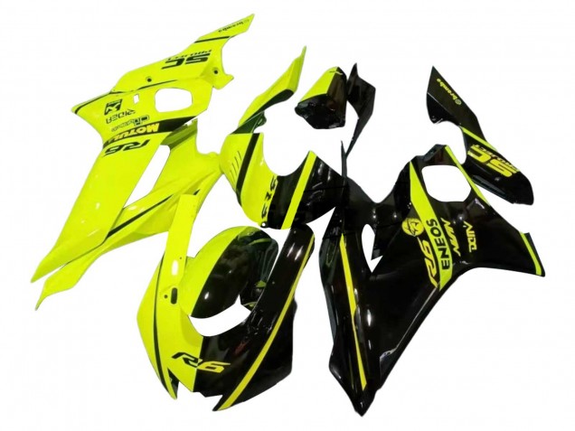 Compra Carenados Moto Yamaha YZF 600 R6 2017-2025 - Neon Amarillo Negro Brillante Dividir