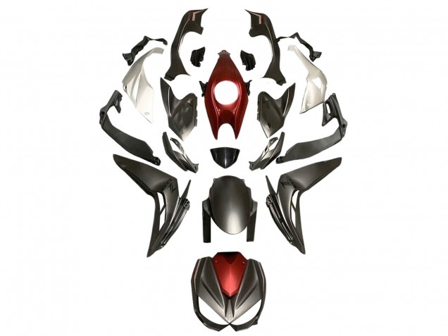 Compra Carenados Moto Kawasaki Z1000 2014-2019 - Plata Rojo Negro Mate