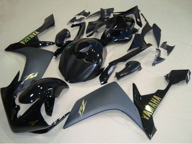 Compra Carenados Moto Yamaha YZF R1 2007-2008 - Negro Brillante Negro Mate Oro