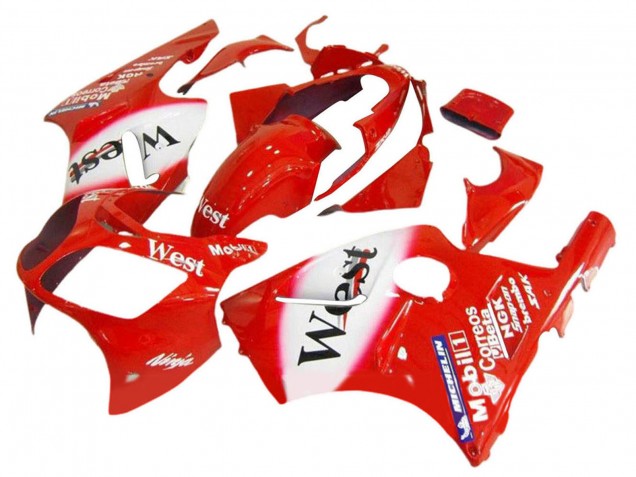 Compra Carenados Moto Kawasaki ZX12R 2000-2001 - Rojo Blanco Negro West