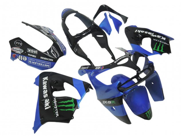 Compra Carenados Moto Kawasaki ZX12R 2002-2006 - Azul Negro Verde Blanco Elf Monstruo