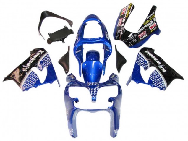 Compra Carenados Moto Kawasaki ZX9R 2000-2001 - Azul Blanco Negro Brillante