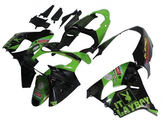 Compra Carenados Moto Kawasaki ZX9R 2000-2001 - Verde Negro Playboy DENSO