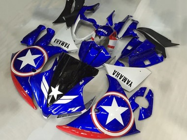 Compra Carenados Moto Yamaha YZF R1 2009-2011 - Azul Blanco Rojo Negro Estrella Captain America