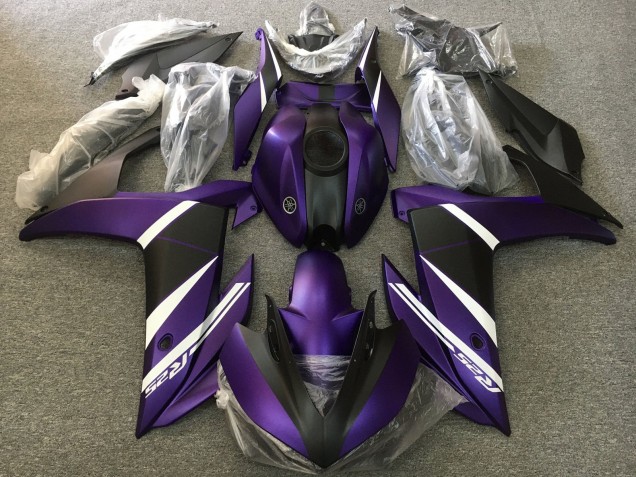 Compra Carenados Moto Yamaha YZF R3/R25 2015-2018 - Blanco Púrpura Negro Mate