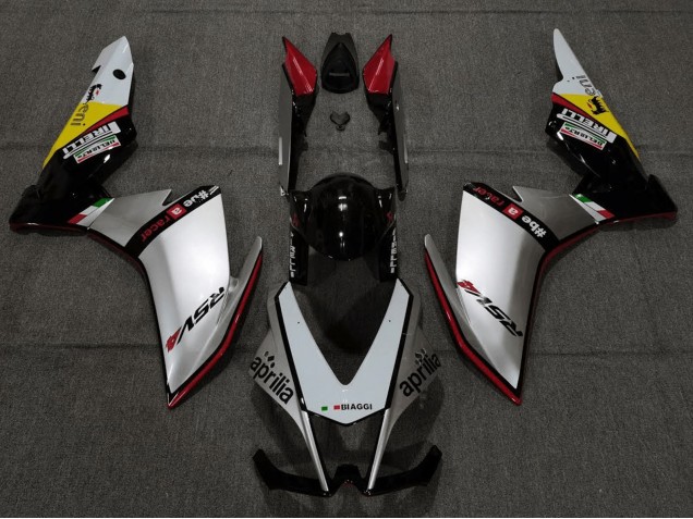 Compra Carenado Moto Aprilia RSV4 1000 2009-2015 - Plata Rojo Negro Amarillo
