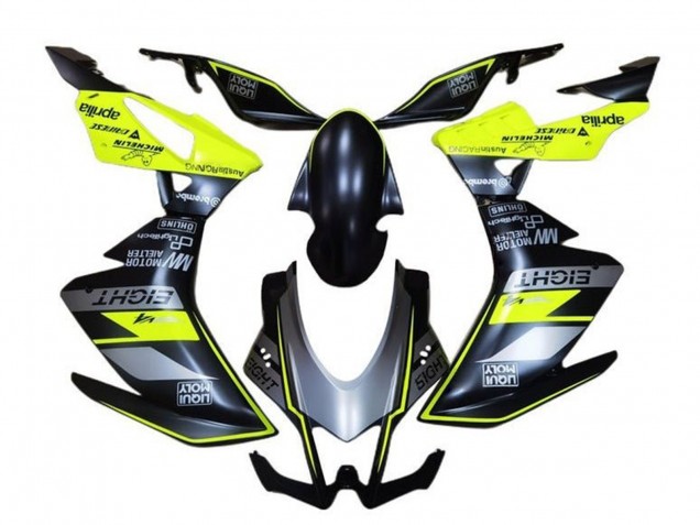 Compra Carenados Moto Aprilia RSV4 1000 2009-2015 - Negro Mate Gris Verde