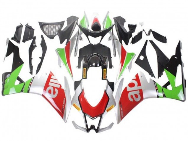 Compra Carenados Moto Aprilia RSV4 1000 2009-2015 - Plata Rojo Verde