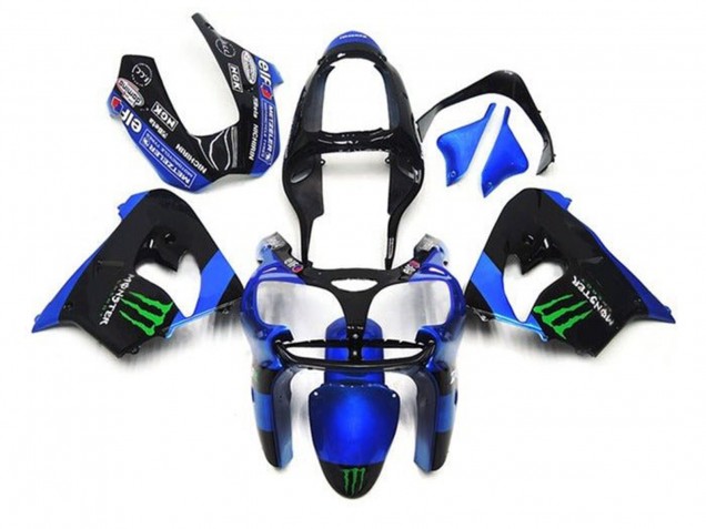 Compra Carenados Moto Kawasaki ZX9R 2002-2003 - Azul Negro Verde Monstruo