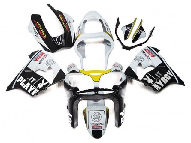 Compra Carenados Moto Kawasaki ZX9R 2002-2003 - Blanco Negro Amarillo Playboy