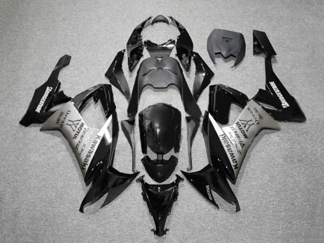 Compra Carenados Moto Kawasaki ZX10R 2008-2010 - Negro Brillante Gris Bridgestone Motul