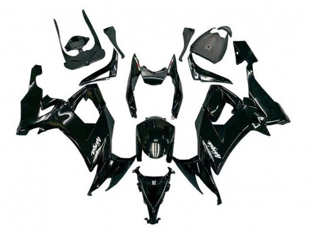 Compra Carenados Moto Kawasaki ZX10R 2008-2010 - Negro Brillante Blanco Calcomanía