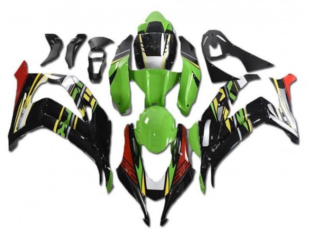 Compra Carenados Moto Kawasaki ZX10R 2016-2020 - Verde Rojo Amarillo Negro