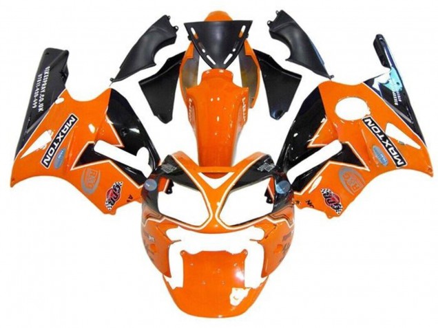 Compra Carenados Moto Kawasaki ZX12R 2000-2001 - Naranja Negro Blanco Maxton