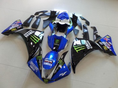 Compra Carenados Moto Yamaha YZF R1 2012-2014 - Azul Blanco Negro Brillante Verde Graves Yamalube Monstruo