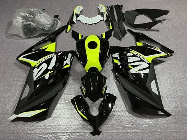 Compra Carenados Moto Kawasaki EX300 2013-2024 - Negro Brillante Neon Amarillo Blanco