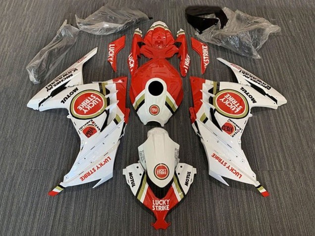 Compra Carenados Moto Kawasaki EX300 2013-2017 - Blanco Rojo Lucky Strike