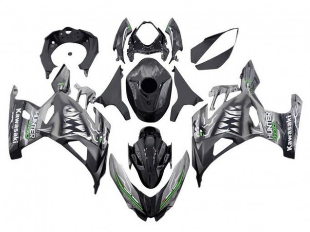 Compra Carenados Moto Kawasaki Ninja 400 2018-2024 - Nardo Gris Negro Tiburón