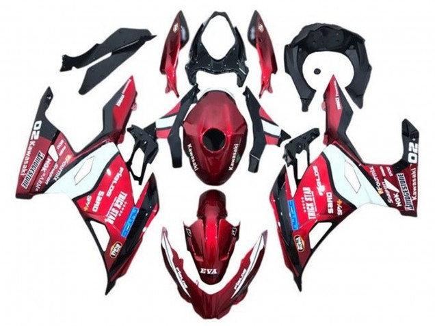 Compra Carenados Moto Kawasaki Ninja 400 2018-2024 - Rojo Azul Blanco Trick Star Bridgestone
