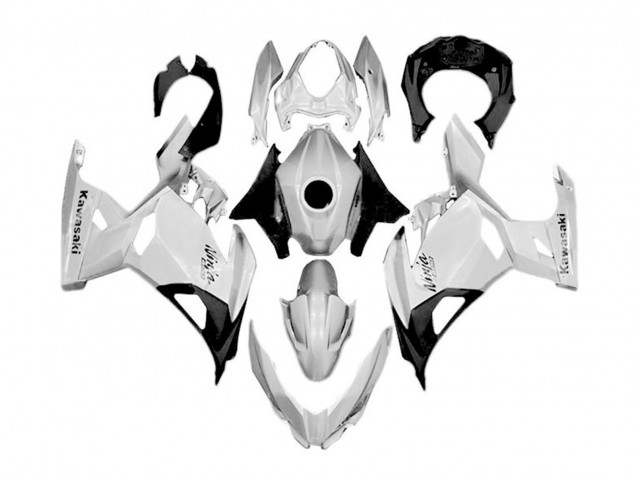 Compra Carenados Moto Kawasaki Ninja 400 2018-2024 - Blanco Plata Negro