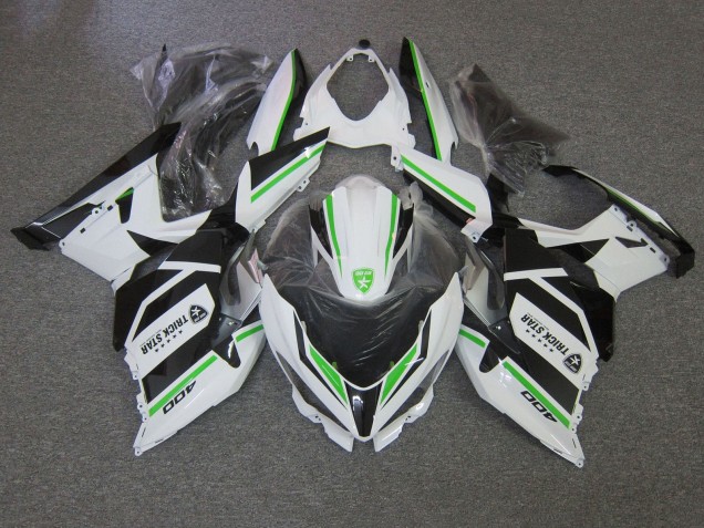 Compra Carenados Moto Kawasaki Ninja 400 2018-2024 - Blanco Verde Negro Trick Star