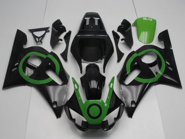 Compra Carenados Moto Yamaha YZF R6 1998-2002 - Negro Brillante Verde Círculo