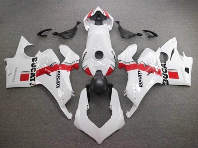 Compra Carenados Moto Ducati Panigale V4 V4S 2020-2021 - Blanco Rojo Raya