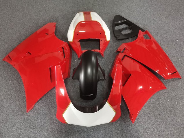 Compra Carenados Moto Ducati 748/916/996/998 1993-2005 - Blanco Rojo Oro Negro Mate Race