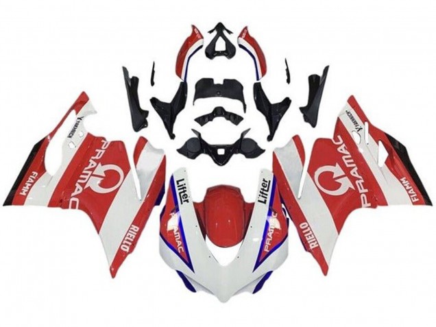 Compra Carenados Moto Ducati 959/1299 2015-2020 - Blanco Rojo Azul Pramac