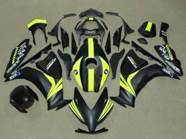 Compra Carenados Moto Honda CBR1000RR 2012-2016 - Negro Mate Amarillo Raya