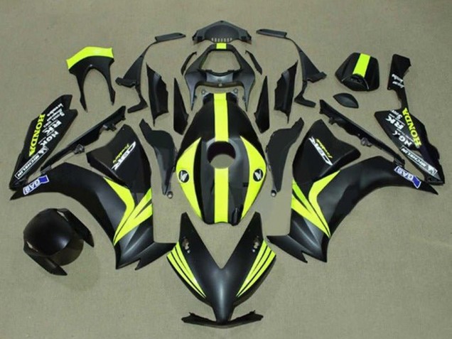Compra Carenados Moto Honda CBR1000RR 2012-2016 - Negro Mate Amarillo Raya
