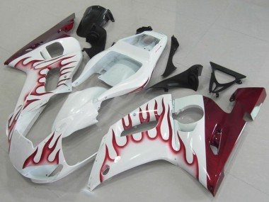 Compra Carenados Moto Yamaha YZF R6 1998-2002 - Blanco Rojo Llama