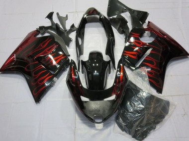 Compra Carenados Moto Honda CBR1100XX Blackbird 1996-2007 - Negro Brillante Rojo Llama