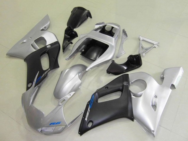 Compra Carenados Moto Yamaha YZF R6 1998-2002 - Plata Negro Mate Azul Calcomanía
