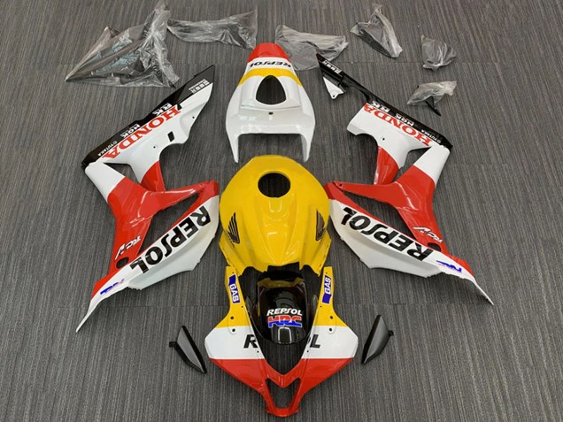 Compra Carenados Moto Honda CBR600RR 2007-2008 - Amarillo Blanco Rojo Negro Brillante Repsol HRC