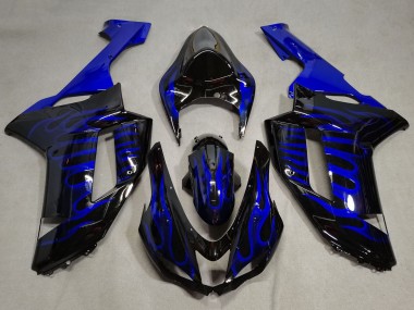 Compra Carenados Moto Kawasaki ZX6R 2007-2008 - Negro Azul Llama