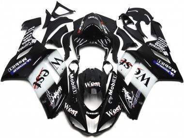 Compra Carenados Moto Kawasaki ZX6R 2007-2008 - Negro Blanco West Mobil