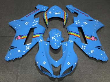 Compra Carenados Moto Kawasaki ZX6R 2007-2008 - Azul Claro Arcoíris