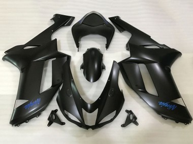 Compra Carenados Moto Kawasaki ZX6R 2007-2008 - Negro Mate Azul Ninja