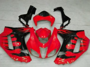 Compra Carenados Moto Kawasaki ZX6R 2007-2008 - Rojo Negro Llama