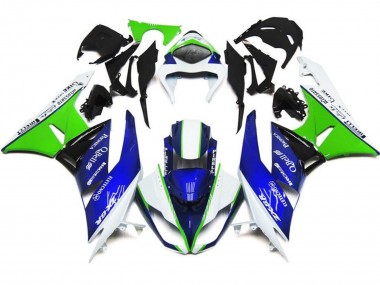 Compra Carenados Moto Kawasaki ZX6R 2007-2008 - Blanco Azul Verde Negro