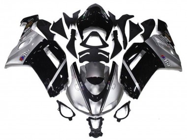 Compra Carenados Moto Kawasaki ZX6R 2007-2008 - Plata Negro Elf